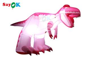 Quality Pink 4m Inflatable Cartoon Characters Advertising Dinosaur Damp Proof wholesale