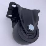 Heavy Duty Plate Rigid Black Nylon Caster Wheel 3 Inch
