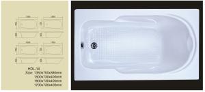 Quality Acrylic bathtub, simple bathtub, common bathtub,sanitary ware, bathroom bath tub HDL-14 wholesale