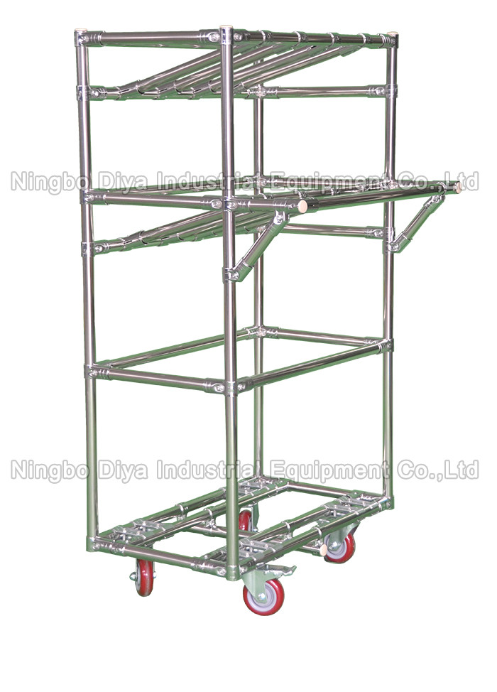 Low Power Consumption Stainless Steel Storage Trolley With Customized Color