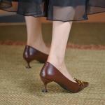 Business Office Ladies Casual Fashion Pointed Toe Non Slip High Heels Shallow
