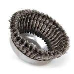 Stable Knotted Wire Cup Brush , Stainless Steel Wire Brush For Grinder