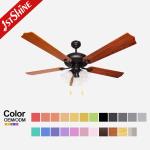 52 Inch 60w Noiseless Ceiling Fan 220v 5 Blades For Restaurant Living Room