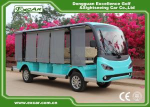 Quality White 72V Electric Sightseeing Cart For 14 Person / electric passenger Bus wholesale