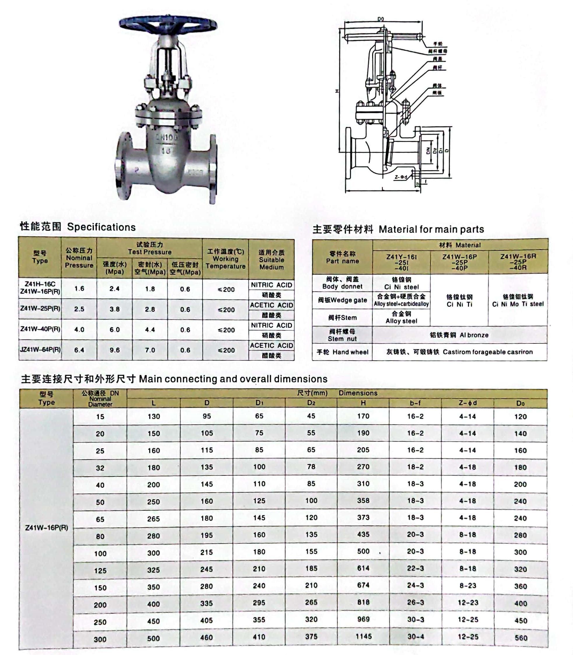 Silver DN50 DN80 Stainless Steel 304 Non-Rising Stem Flange Gate Valve with Hand Wheel