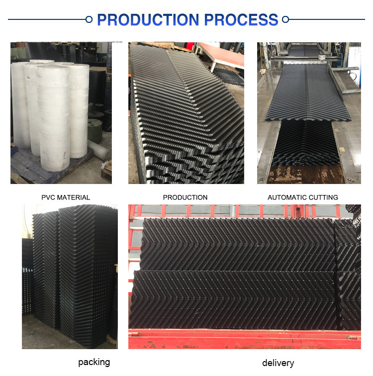 Induced Draft Cooling Tower Fill Pack 610mm Cooling Tower Media Replacement
