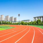 Semicircle Area Prefabricated Synthetic Sports Surfaces Track Red