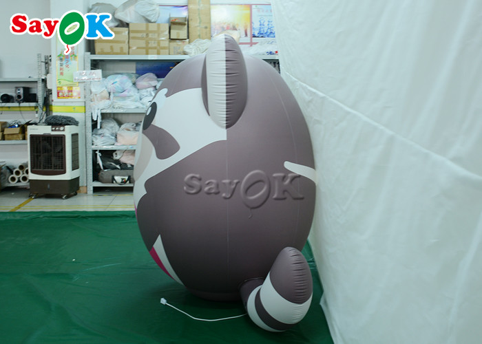 Customized Pvc Lovely Realistic Inflatable Raccoon Model