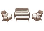 Courtyard 4 Pieces Lounge Furniture Rattan Garden Corner Sofa