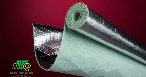 Green Hardwood Flooring Underlayment 2mm Silver Film Rubber Acoustic Underlay