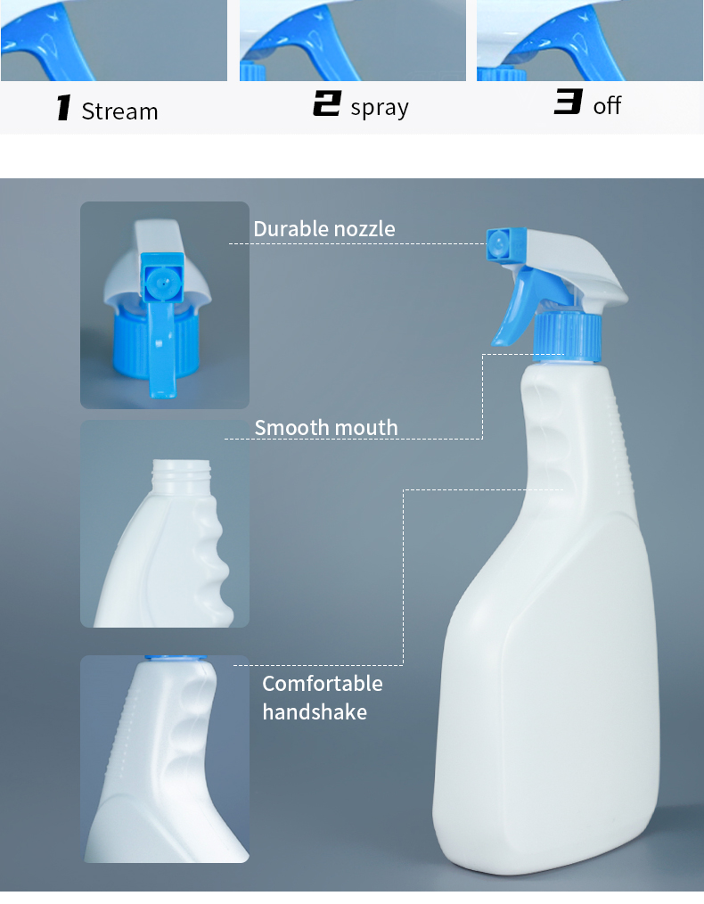 Household Detergent Nozzle PET Spray Bottle 360 Degrees