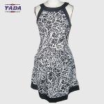 New fashion round neck sleeveless flower printed casual dresses brand pretty