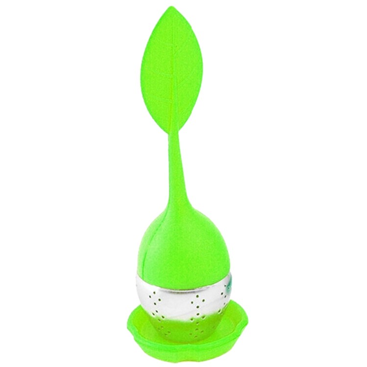 Amazon Hot Stainless Steel BPA-Free Silicone Strainer Loose Leaf Tea Infuser for Black Green Loose Tea Mug