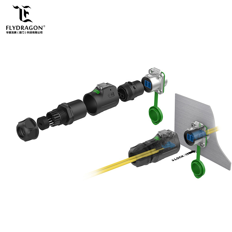 Outdoor Optical Fast signal Connectors Cable M24 Fiber Optic Light Connector
