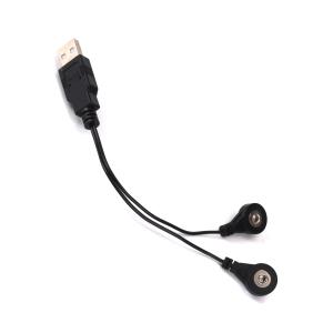 Quality Electrode Snaps Plug To USB 2.0 A Male Medical Cables 2 Lead ECG Cable For Physiotherapy Equipment wholesale