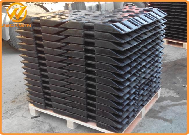 Heavy Duty Black Rubber Sign Pedestal Base with 28 kg Weight 800 x 400 x 120 mm