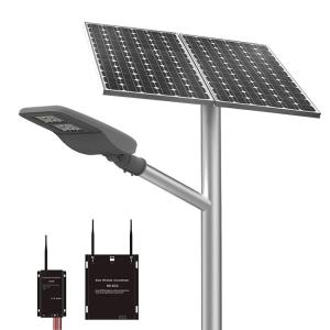 Quality All In One 14000lm 30W 80W LED Solar Powered Street Light 18V pole install wholesale
