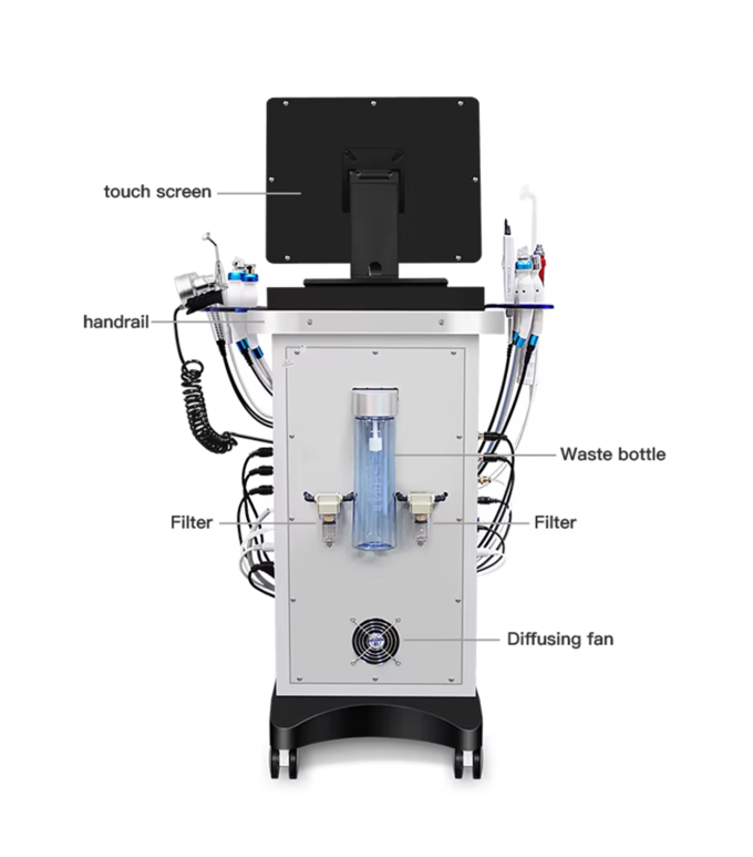 14 In 1 Ultrasonic Scrubber RF Bio Facial Cleaning Hydrodermabrasion Machine