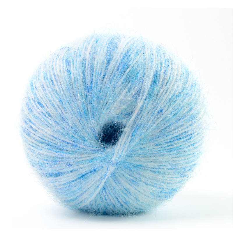 Recycle Polyester GRS Wool Alpaca Yarn Acrylic Nylon Air Covered Yarns For Hand Knitting