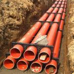 HDPE Solid Wall Cable Protection Tubes Sleeve 110mm CPVC MPP Threading