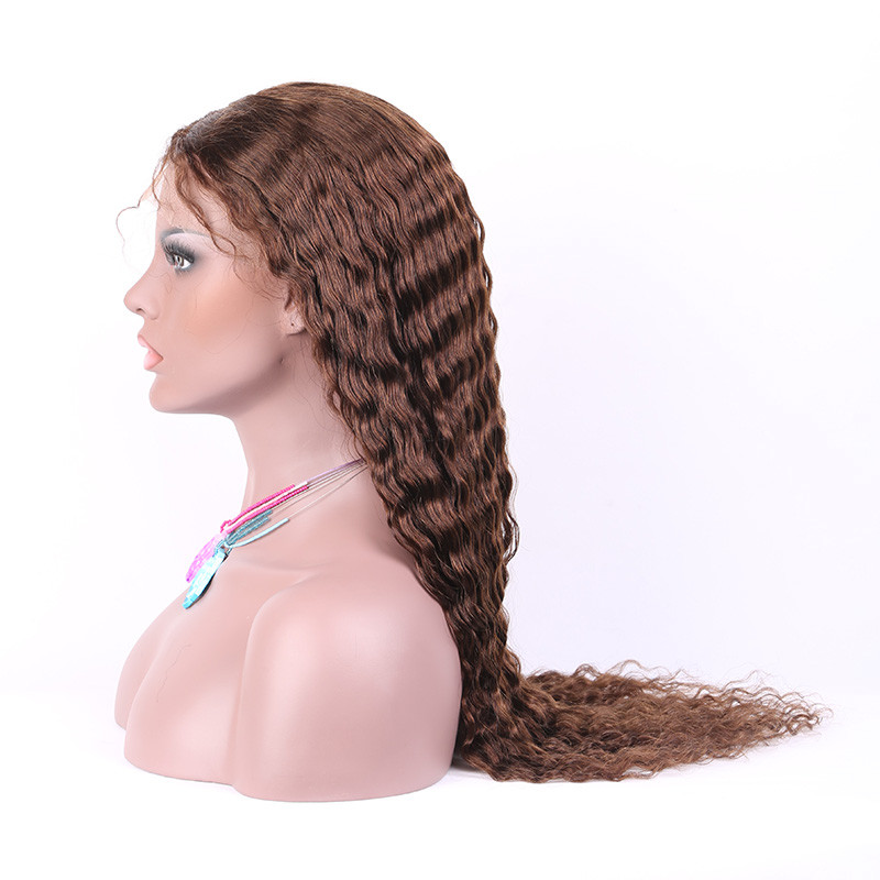 China wholesale 100% brazilian lace hair wig, 12"~28" Super wave Full Lace Wigs