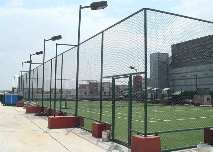 Plastic Coating Flat Surface Metal Chain Link Fence