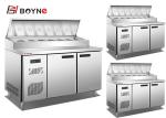 Air Cooled Pizza Table Commercial Kitchen Equipment Pizza Work Table With