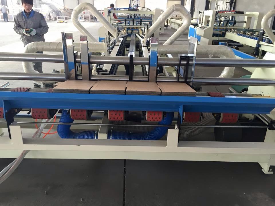 ISO Auto Folder Gluer Machine , 4 6 Corner Corrugated Box Folding Machine