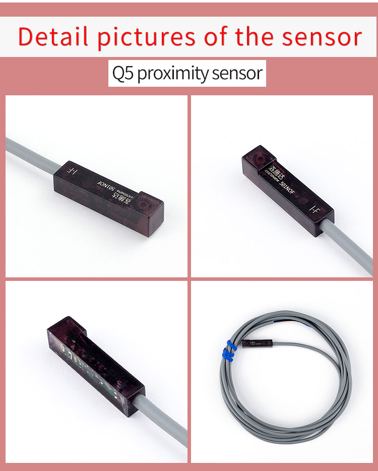 Small Square Inductive Proximity Sensor Q5 Q8 Q10 Non Flush PBT Housing