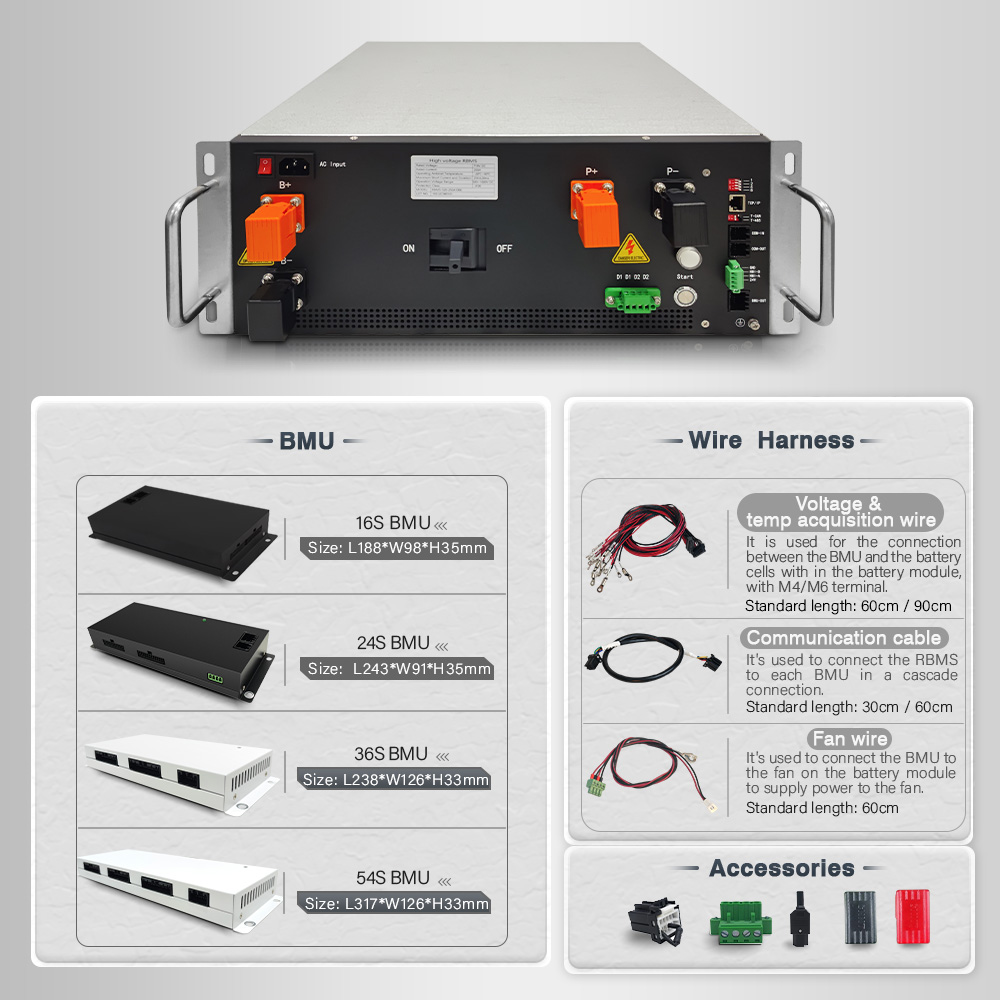 GCE 272S870.4V 250A High Voltage BMS With CAN/RS485 Battery Management System HV BMS For Energy Storage System UPS Power