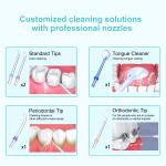 2500mAh Battery Water Flosser 5 nozzles Portable Rechargeable Teeth Whitening