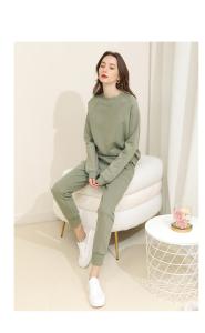 Quality Long Sleeve Casual Jogging Suits Autumn Spring Solid Color Round Neck wholesale