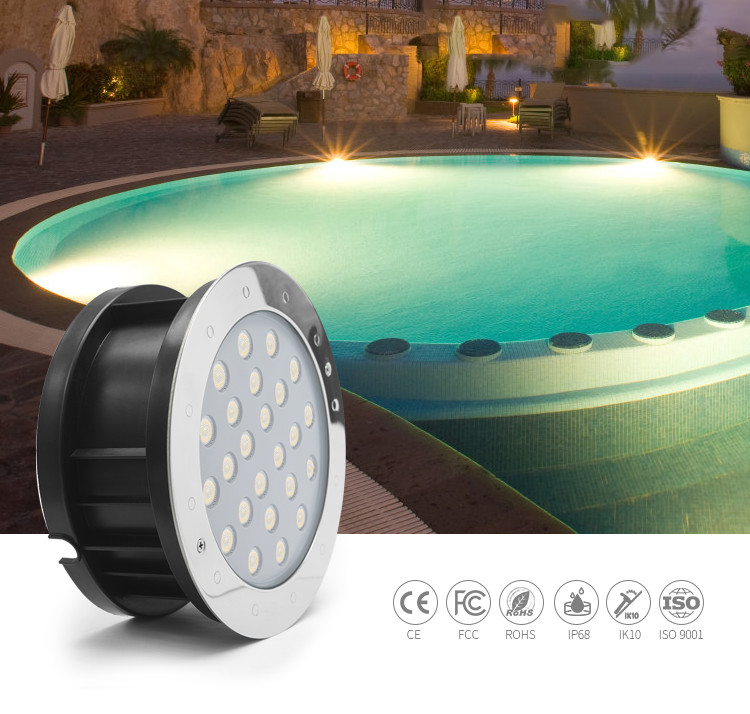 Recessed Installation Led Swimming Pool Lights Floating SS316L IP68 Replace Hologan