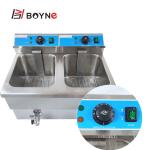 Temperature Control Double Tank Electric Fryer For Potato Chips