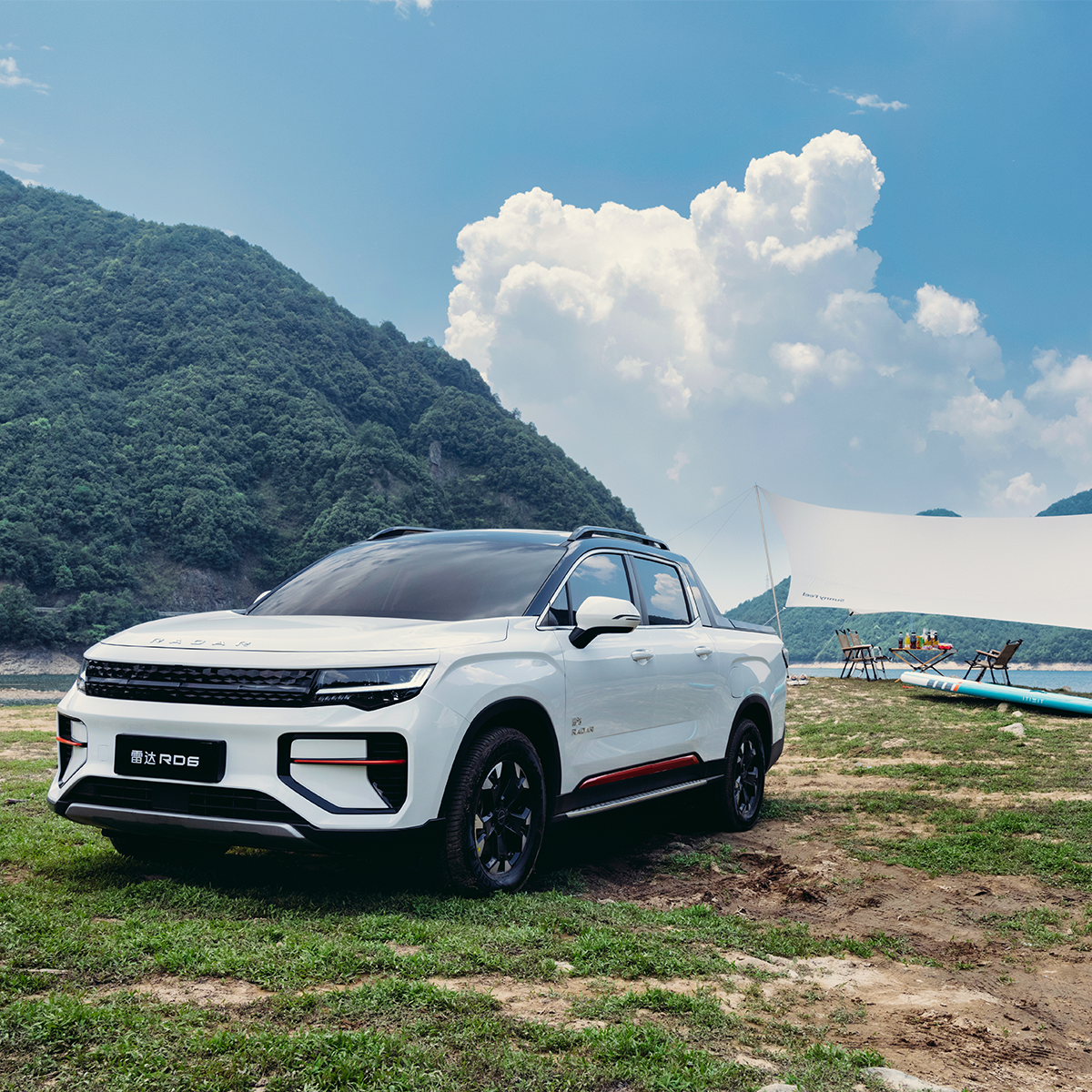 Pickup Truck Radar Adult Electric Utility Vehicle Geely Radar Rd6 Left Steering 200kW/power 100% Electric Car Energy Type