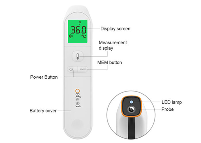Medical Ir No Touch Infrared Thermometer 74g Without Battery 32 Times Record