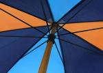 Customized Wooden Hook Handle Umbrella , Long Stick Umbrella Wooden Curved