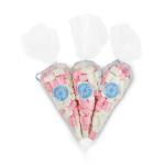 Transparent Cone Shaped Plastic Sweet Bags , Custom Party Candy Bags