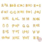 Fashion Sterling Silver A-z Alphabet Earrings 18k Gold Plated 925 Silver Letter
