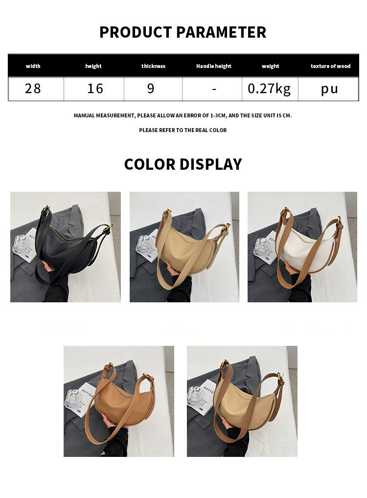 Polyester Lining Material 2023 Fashion Dumpling Bag Single Shoulder Bag for Women