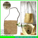 LDLF-083 natural raffia straw bag hand crochet shoulder raffia straw handbag