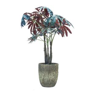 Quality Peacock Wood Artificial Tropical Tree Potted Plant Indoor Window Office Floor Decoration wholesale
