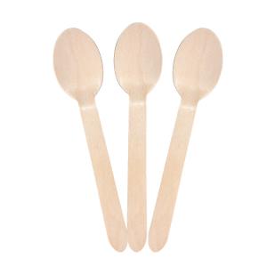 Quality Odorless 6.3 Inch Eco Friendly Wooden Spoons , Multiscene Disposable Wooden Cutlery wholesale