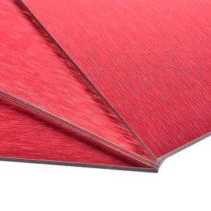 Quality 1220mm Brushed Aluminum Composite Panel Impact Corrosion Resistant wholesale