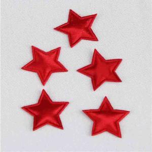 Quality Red Satin Padded Applique Crafts DIY Decoration Eco - Friendly Holiday Appliques wholesale