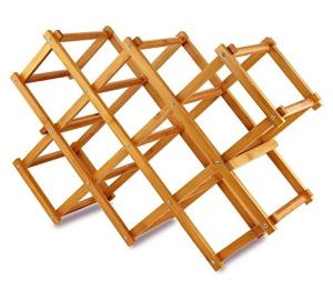 Quality Novelty portable folding wooden bamboo display red wine bottle rack wholesale
