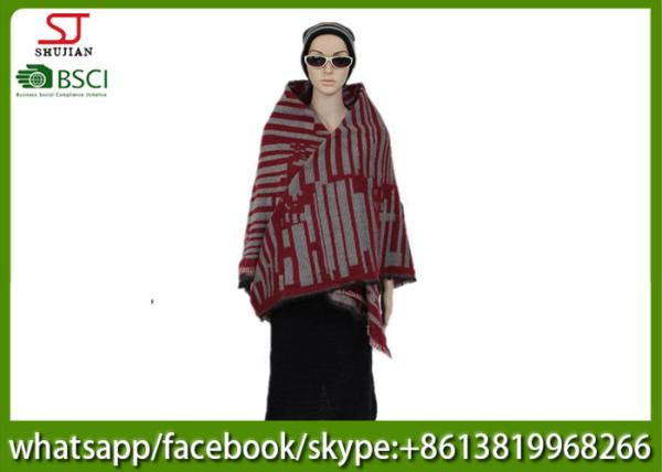 239g 145*135cm 100%Acrylic Woven Houndstooth Jacquard Poncho hot sale new style