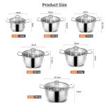 New Product Stainless Steel Cookware Cooking Pot Stock Pot Cookware Soup Pots