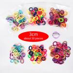 wholesale fashion nylon hair ties 50 pcs per set 3 cm towel high elastic baby