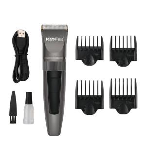 Quality Men Ceramic Blade Electric Hair Clippers USB Rechargeable Shockproof KooFex wholesale